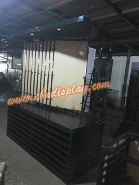 木地板組合翻頁(yè)式展示柜WF005